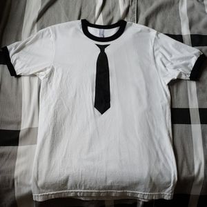 White Black Tie T-shirt tuxedo shirt